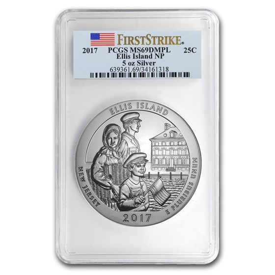 2017 5 oz Silver ATB Ellis Island MS-69 DMPL PCGS (FS) 2017 5 oz Silver ATB Ellis Island MS-69 DMPL PCGS (FS)